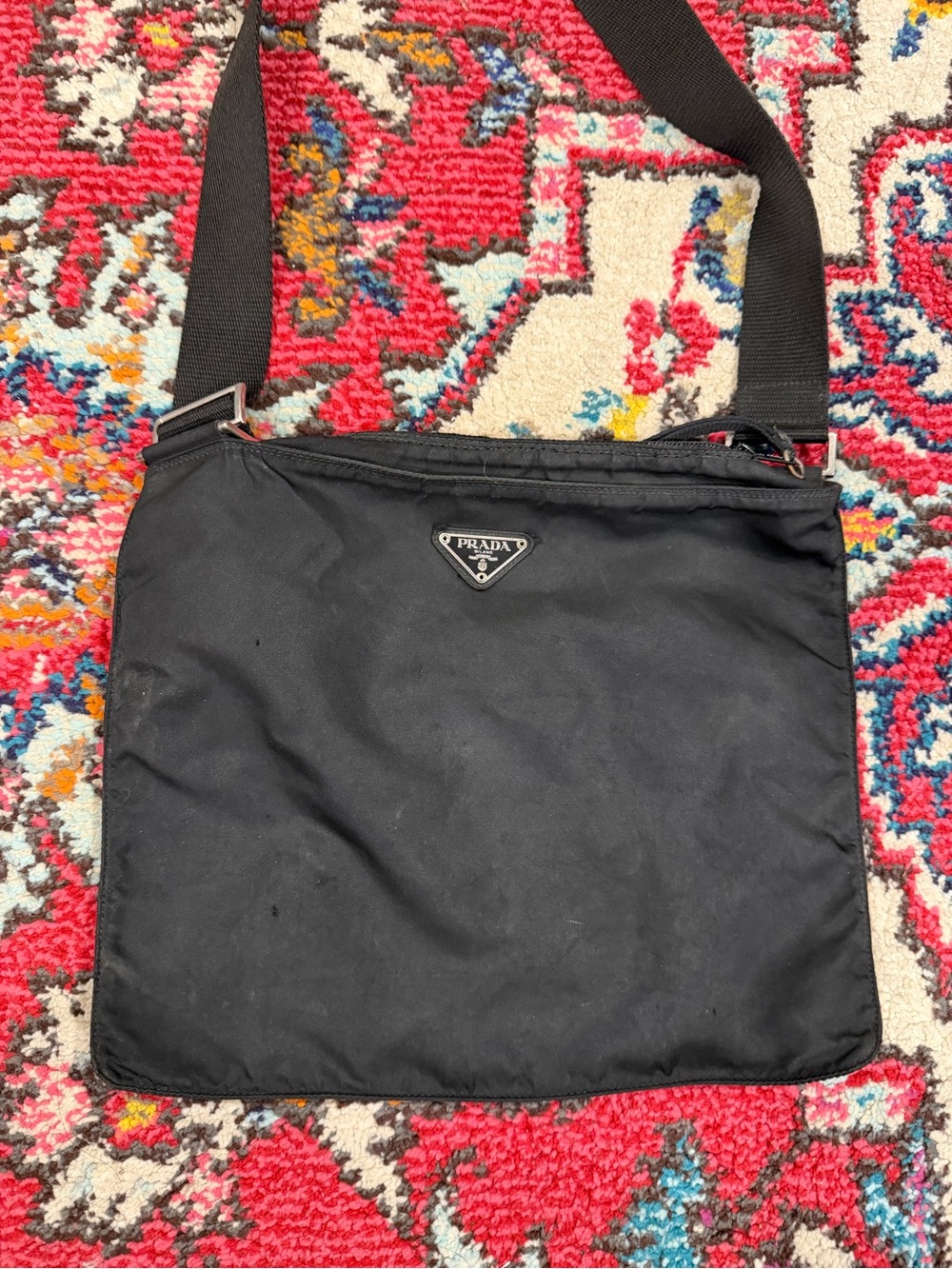 Prada Black Crossbody with Logo Triangle